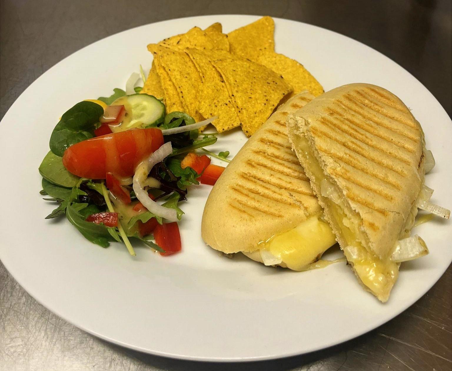 Cheese and onion panini